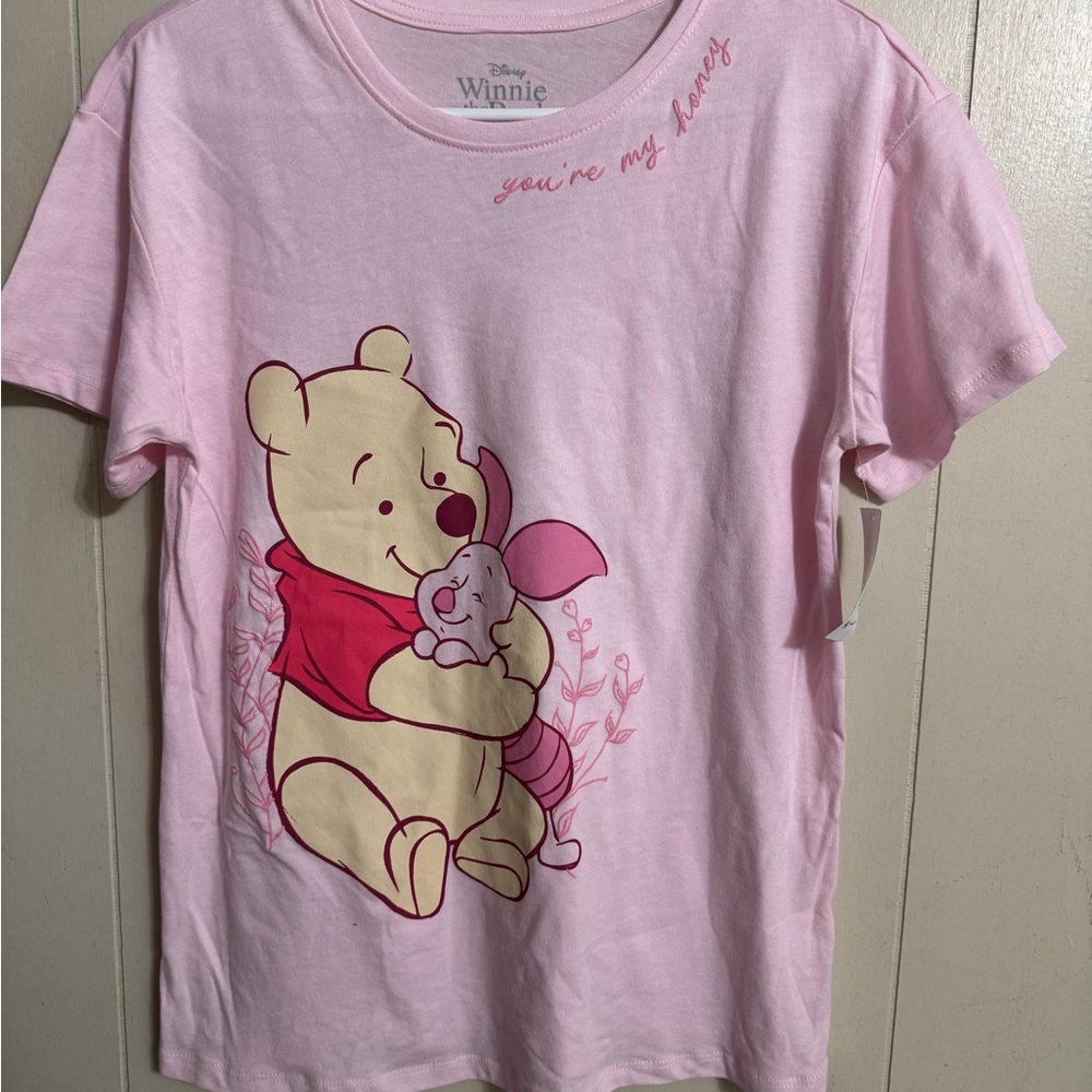 Pink Winnie the Pooh & Piglet Short Sleeve Tee